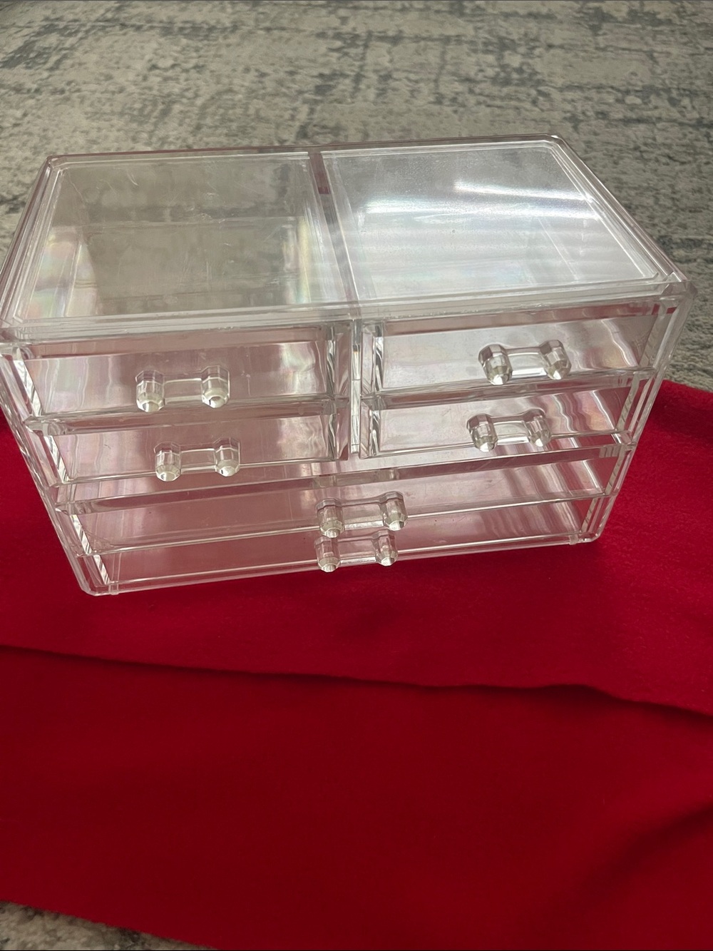 Clear Acrylic Multi-Drawer Organizer - Transparent Storage